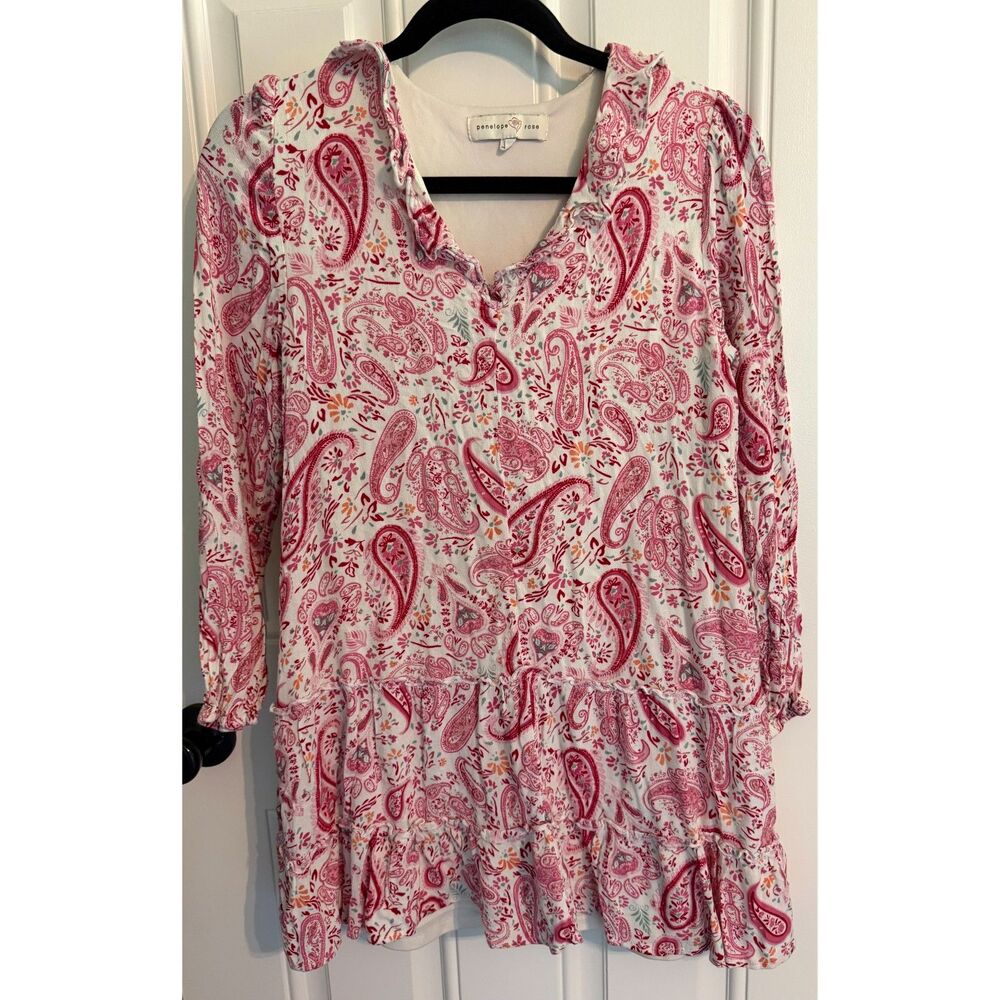 Penelope Rose Pink Paisley Dress size s